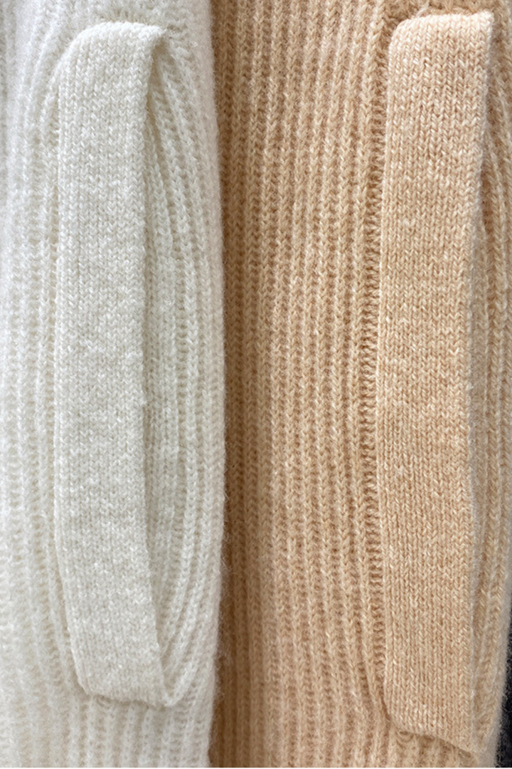 Winter Cloud Cashmere Zip Wide Leg Knit Set