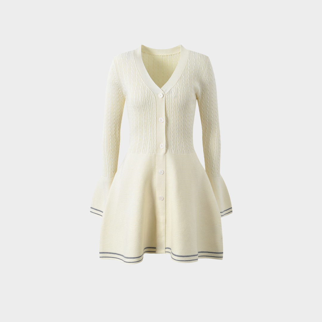Cozy Flare Wool Mini Dress