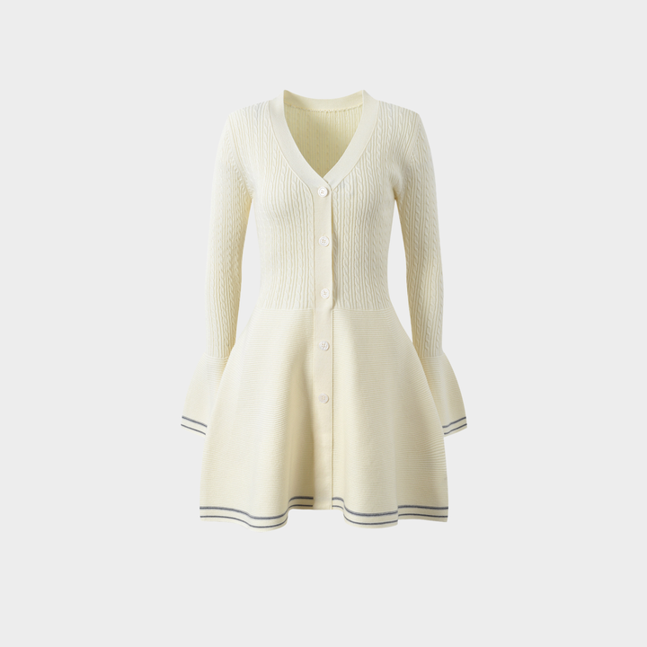 Cozy Flare Wool Mini Dress