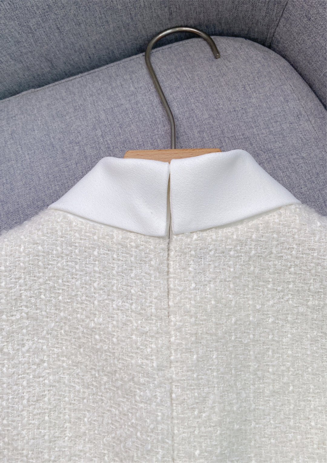 Crystal Bow Elegance Tweed Belted Pleated Maxi Dress