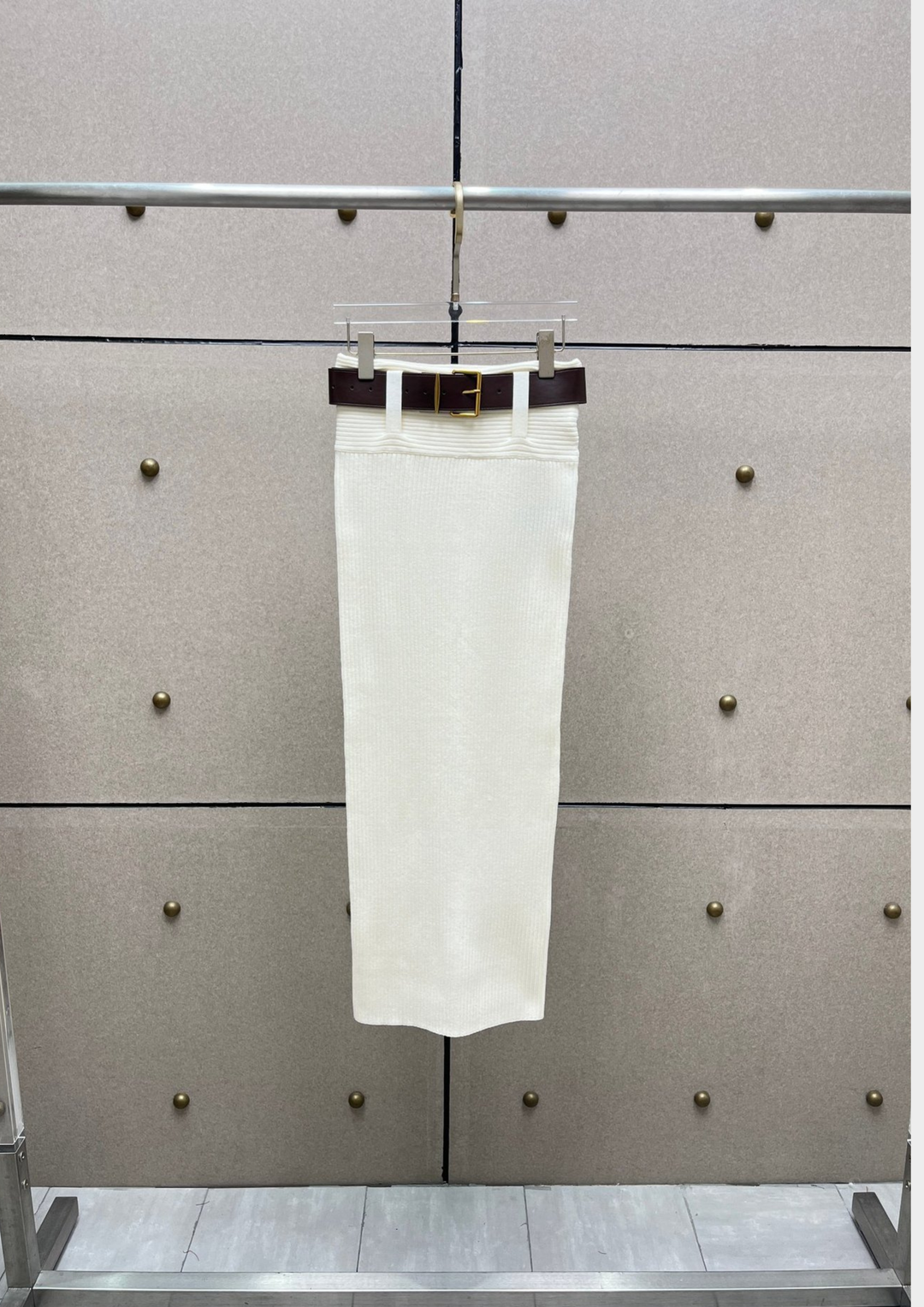 Éliana Wool Knit Polo Bodysuit & Skirt Set