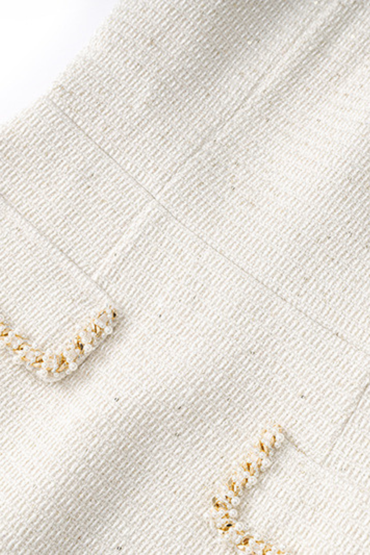 Tweed Elegance Beaded Mini Dress