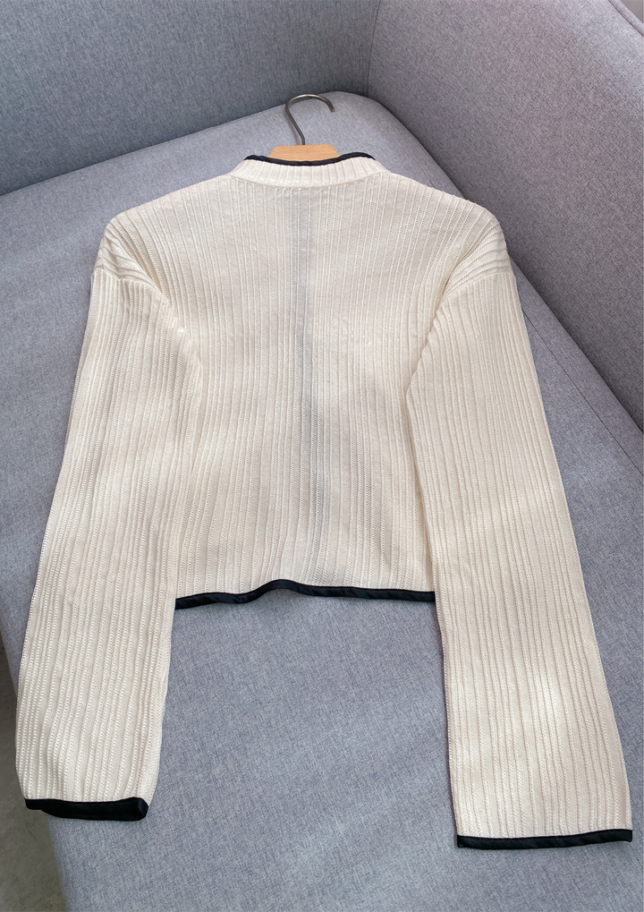 Lian Inspired Ribbed Knit Wool Top