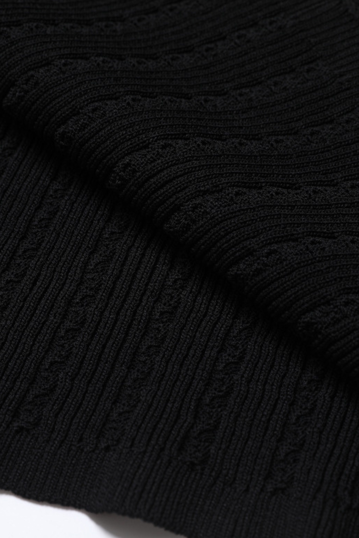 Rosette Pearl Knit  Flower Dress