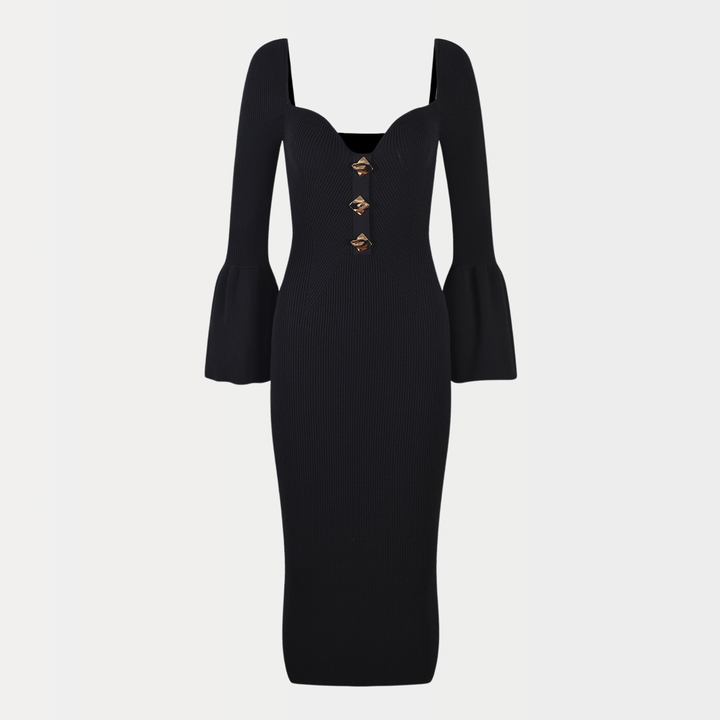 Luxe Ribbed Midi Dress