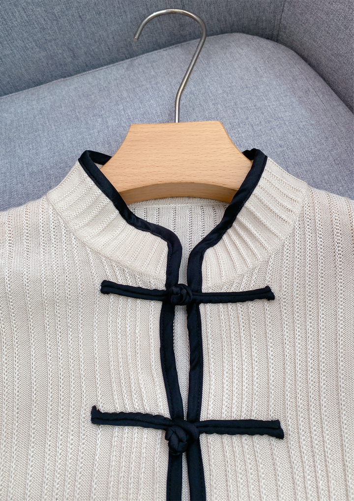 Lian Inspired Ribbed Knit Wool Top