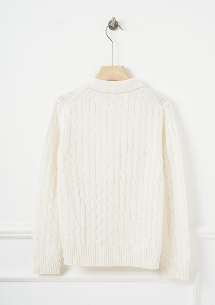 Classic Polo Collar Knit Sweater
