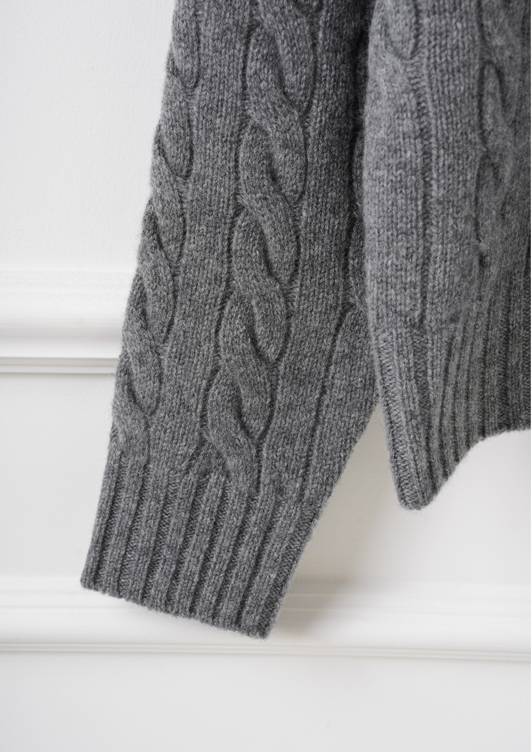 Half Zip Cable Knit Sweater