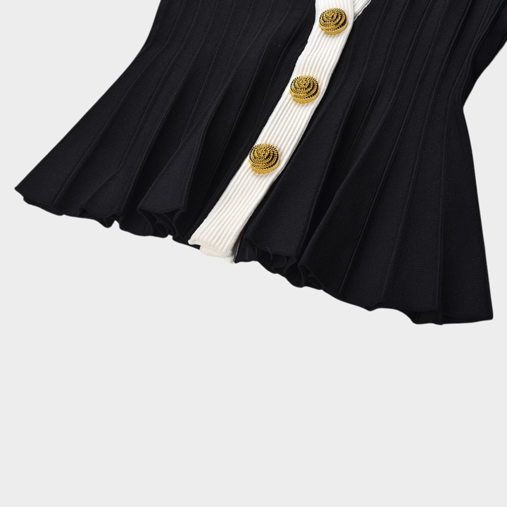 Elegant Contrast Top