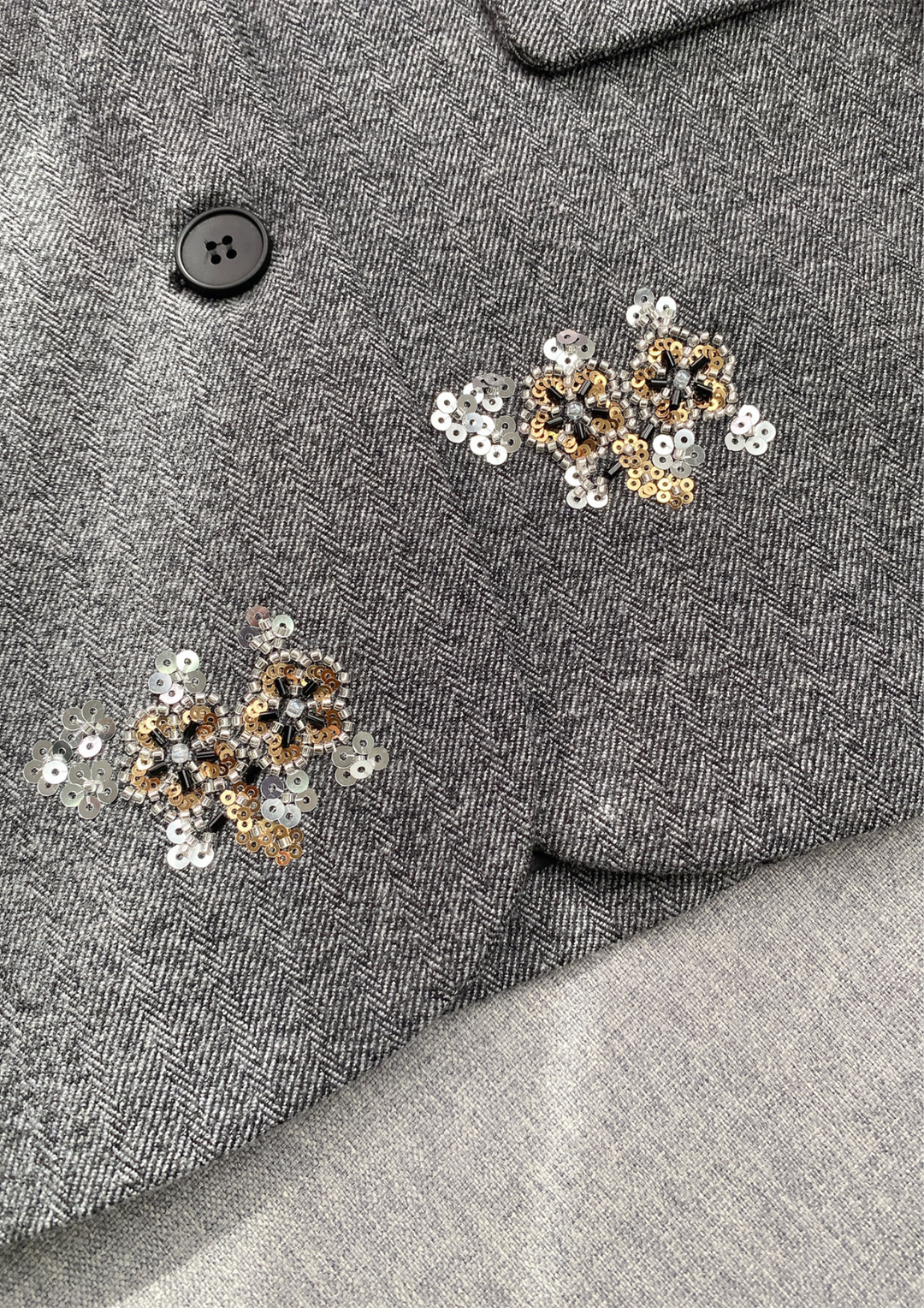 Classic Chic Embellished Sequin Wool Knit Set