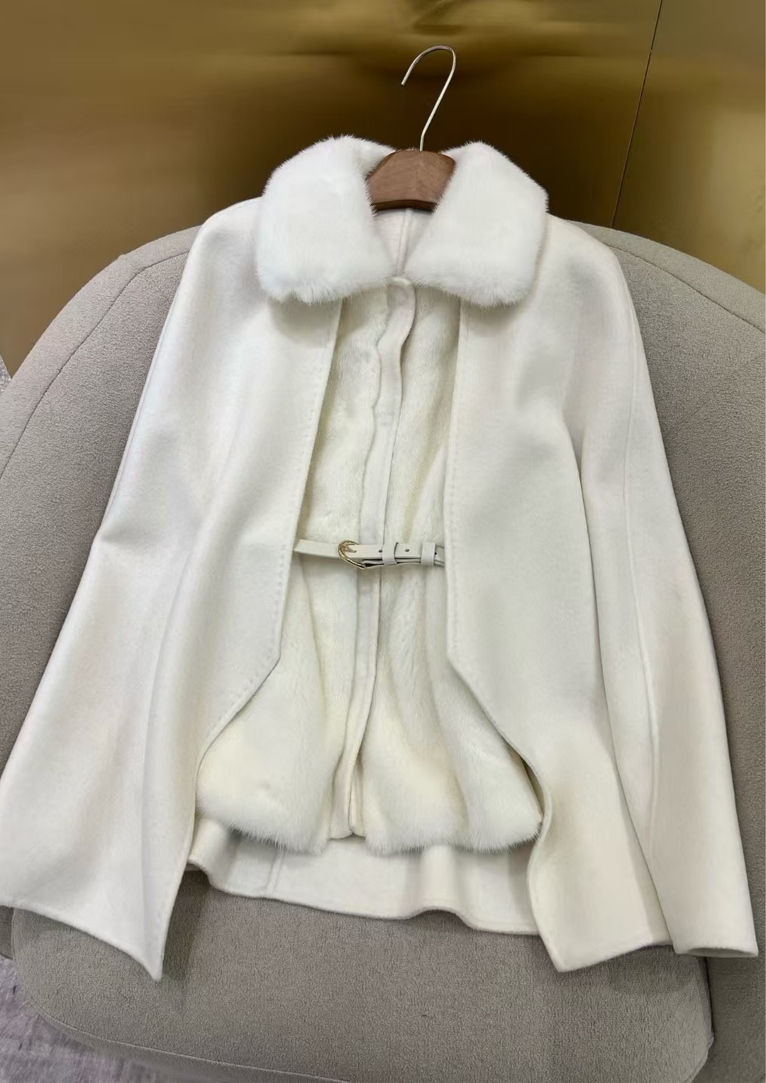 Georgina Cashmere Mink Cape & Vest Set