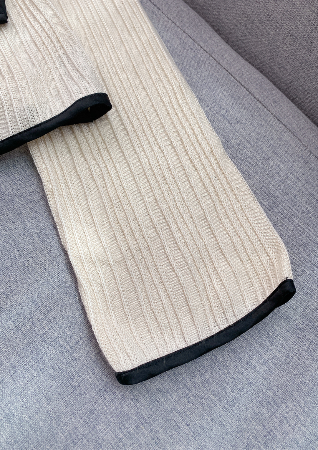 Lian Inspired Ribbed Knit Wool Top