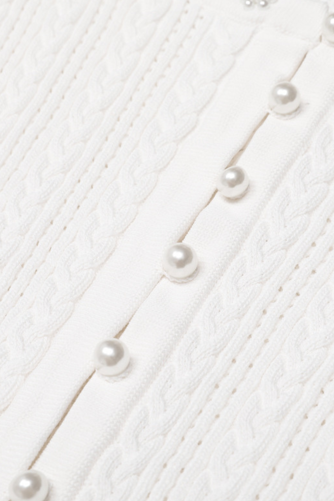 Rosette Pearl Knit Flower Cuffs  Top