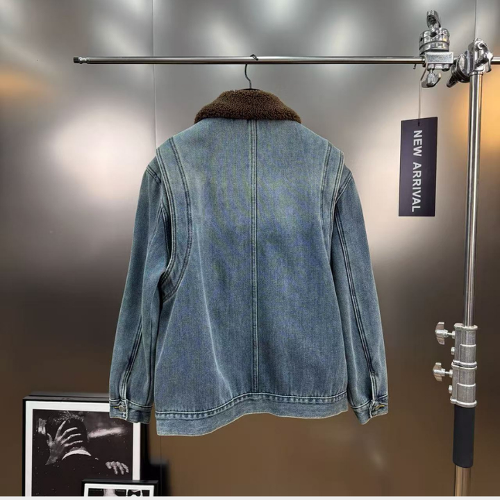 Sienna soft Inner Lamb Wool  Denim Set