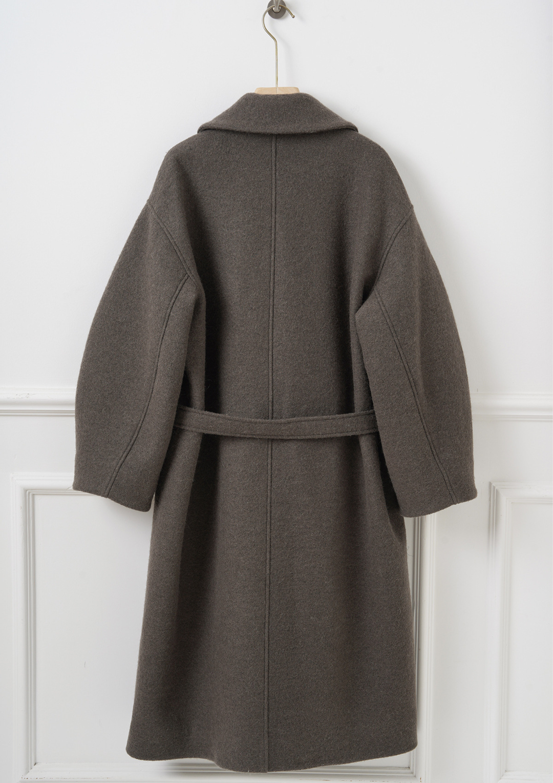 Belted Long Knit Coat