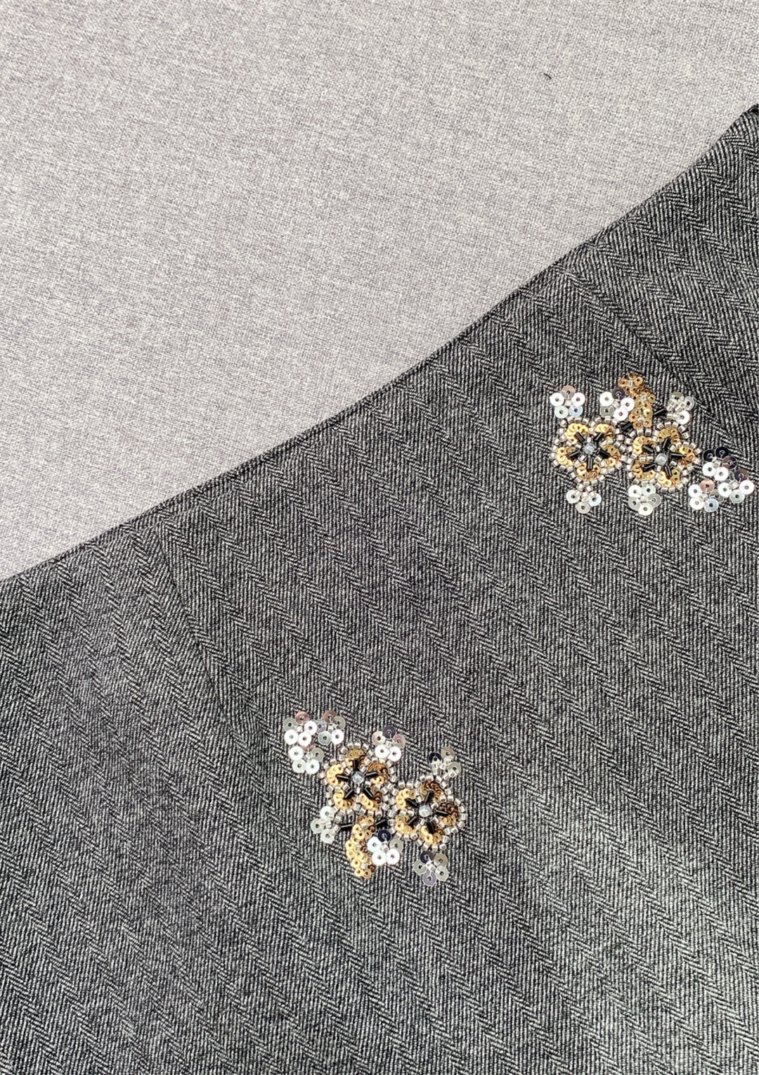 Classic Chic Embellished Sequin Wool Knit Set