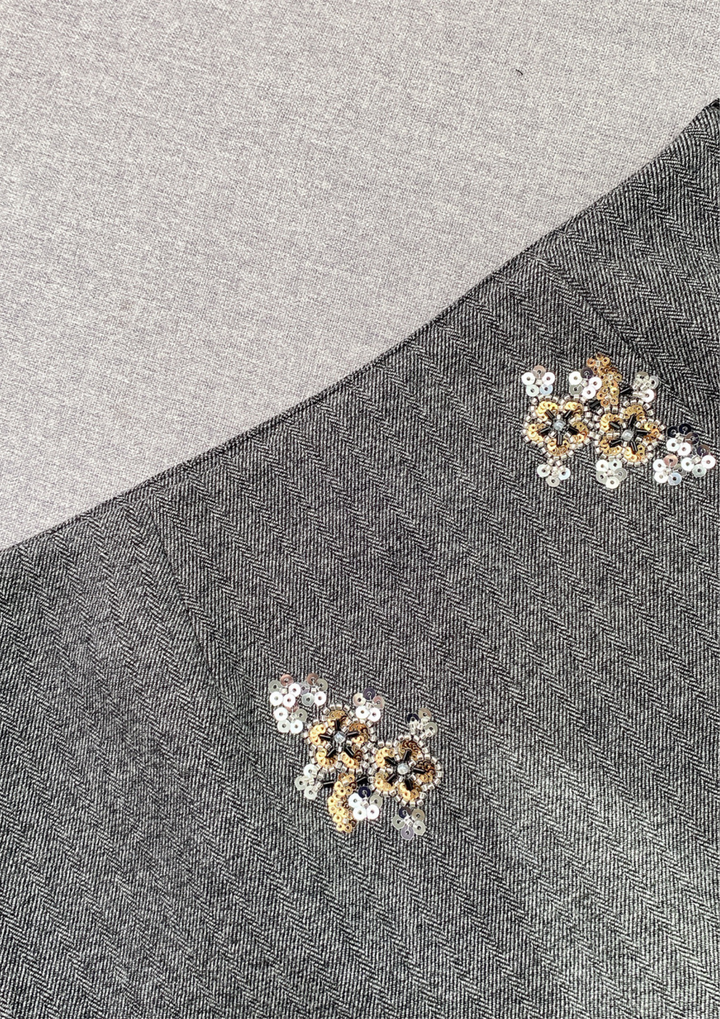 Classic Chic Embellished Sequin Wool Knit Set