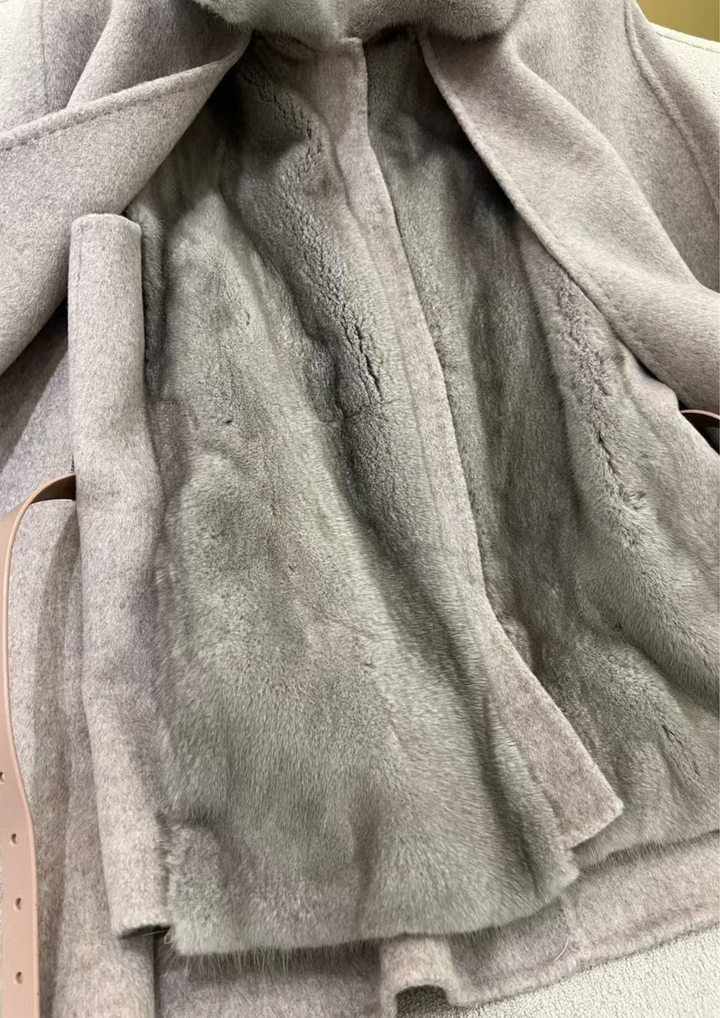 Georgina Cashmere Mink Cape & Vest Set