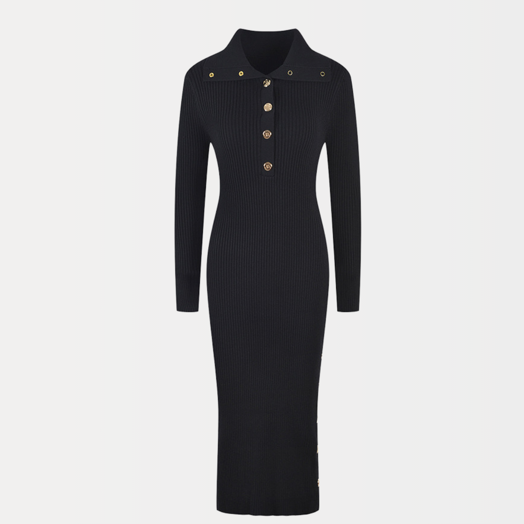 Cozy Ribbed Midi Dress