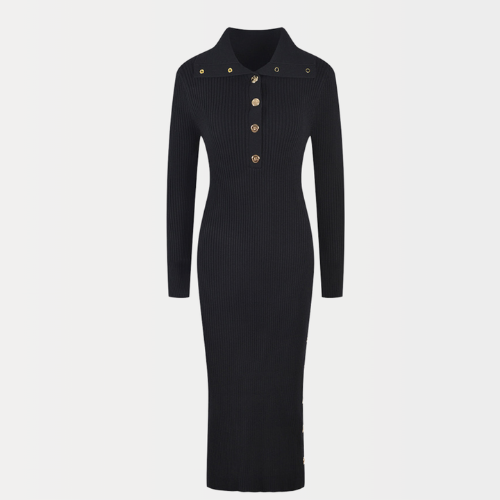 Cozy Ribbed Midi Dress