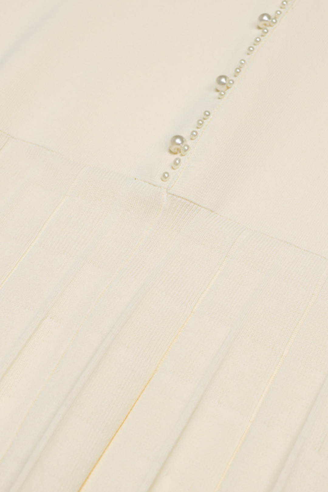 Pearl Trim Knit Jacket Top