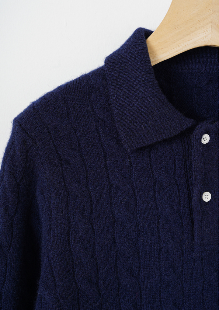 Classic Polo Collar Knit Sweater