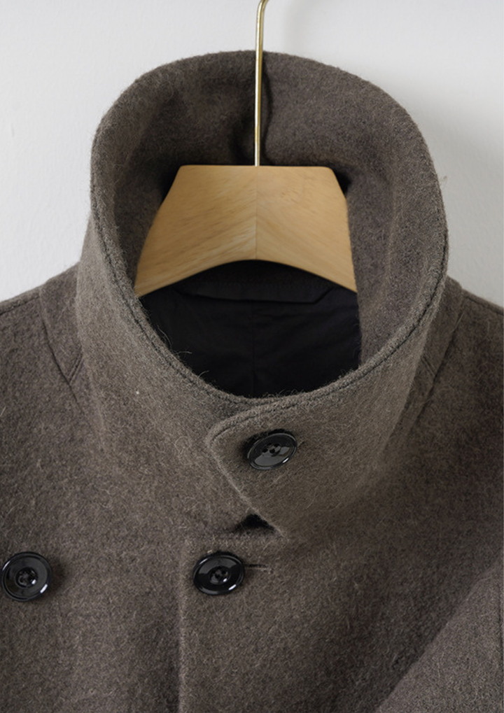 Wool Wrap Belted Jacket