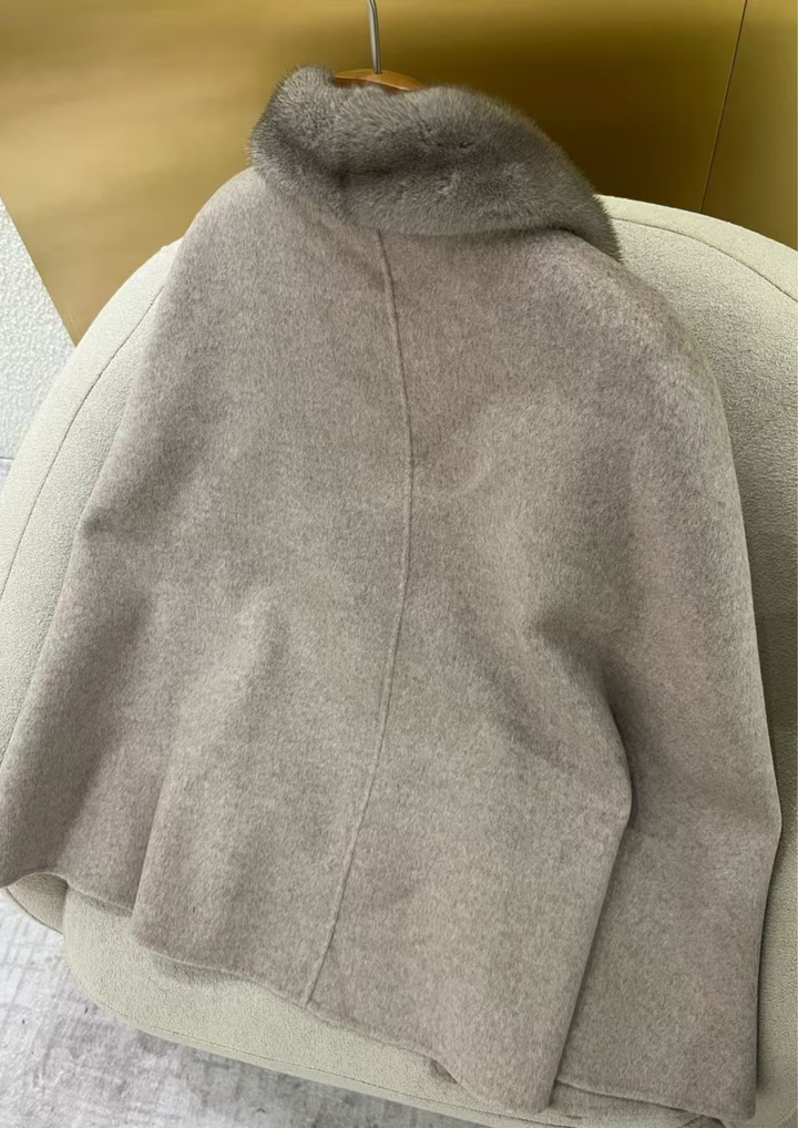 Georgina Cashmere Mink Cape & Vest Set