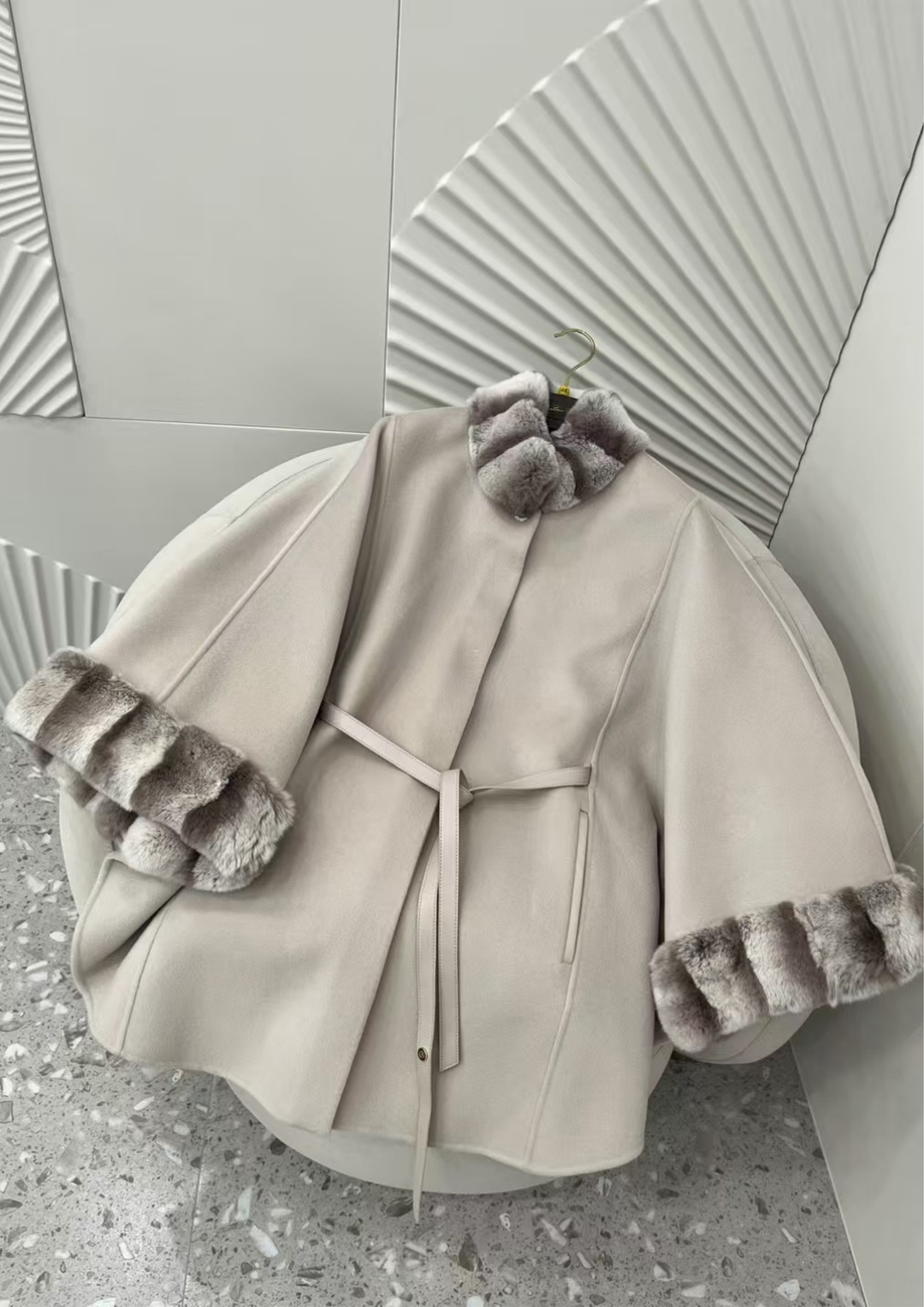 Amélie Mink Cashmere Cloak Coat