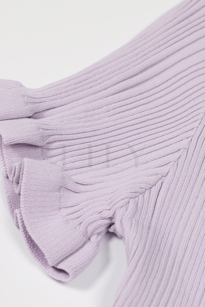 Chérie Knit Crystal Button Pleated Mini Dress