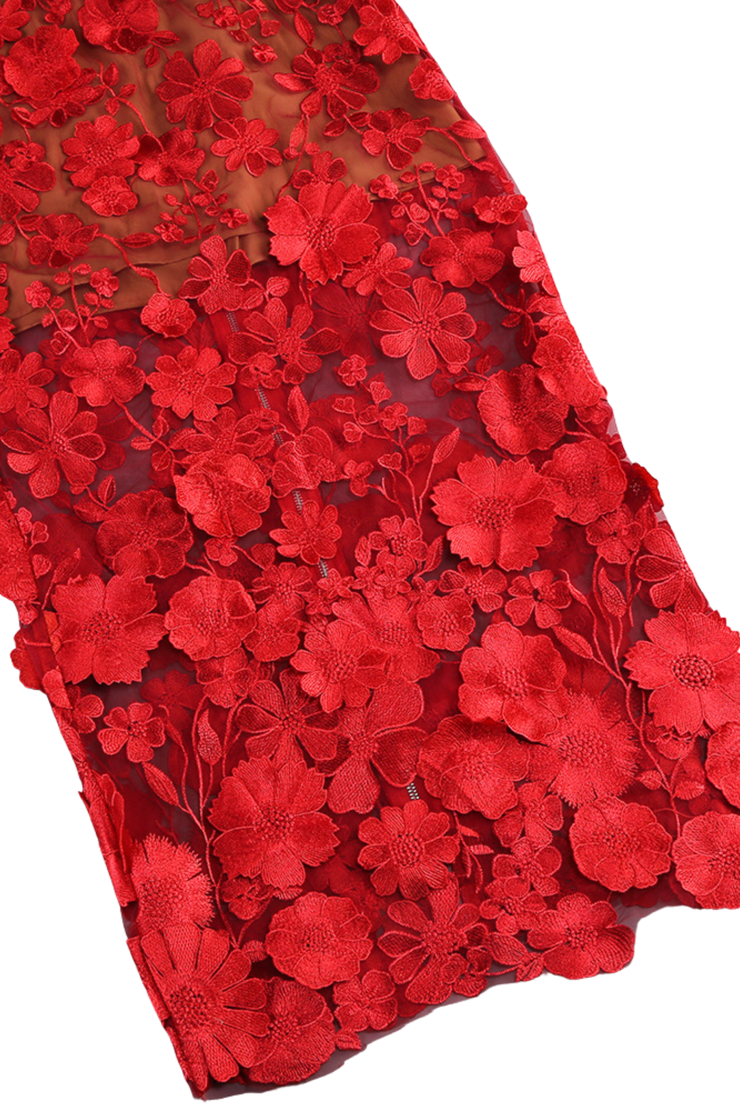 Noir Chic Floral Mesh Maxi Strapless Maxi Dress