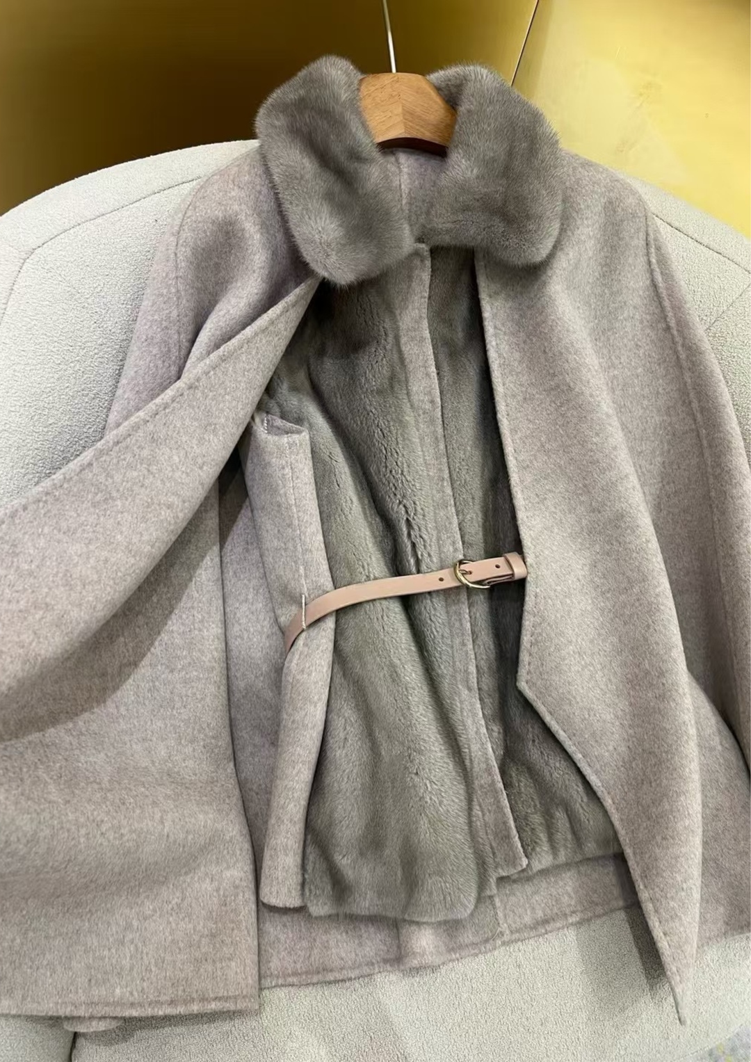 Georgina Cashmere Mink Cape & Vest Set