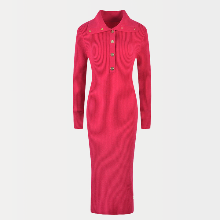 Cozy Ribbed Midi Dress