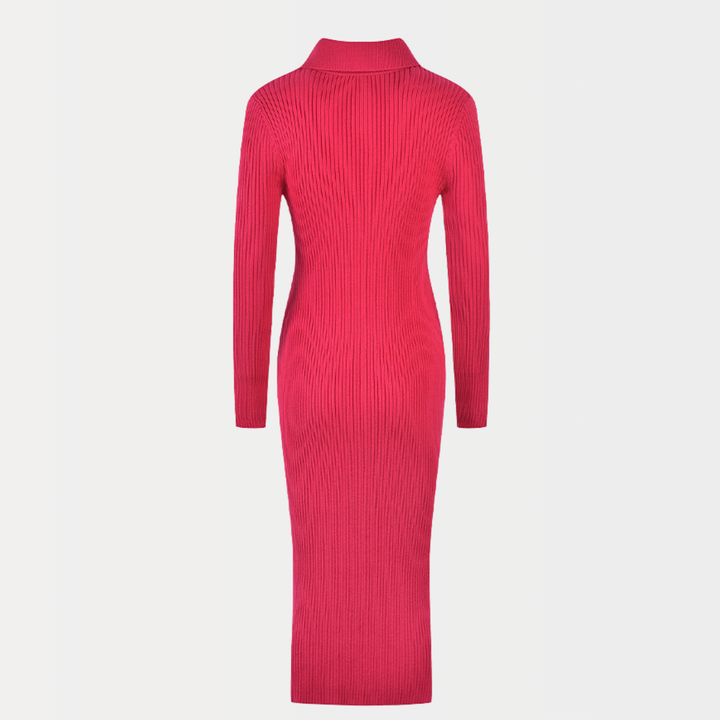 Cozy Ribbed Midi Dress