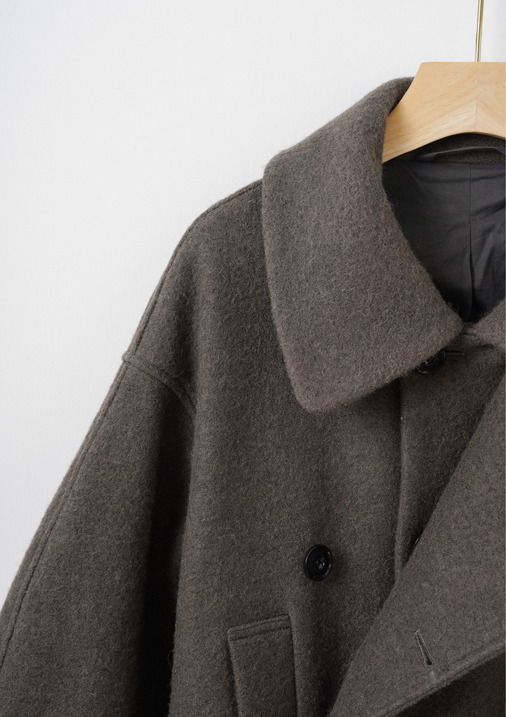 Belted Long Knit Coat