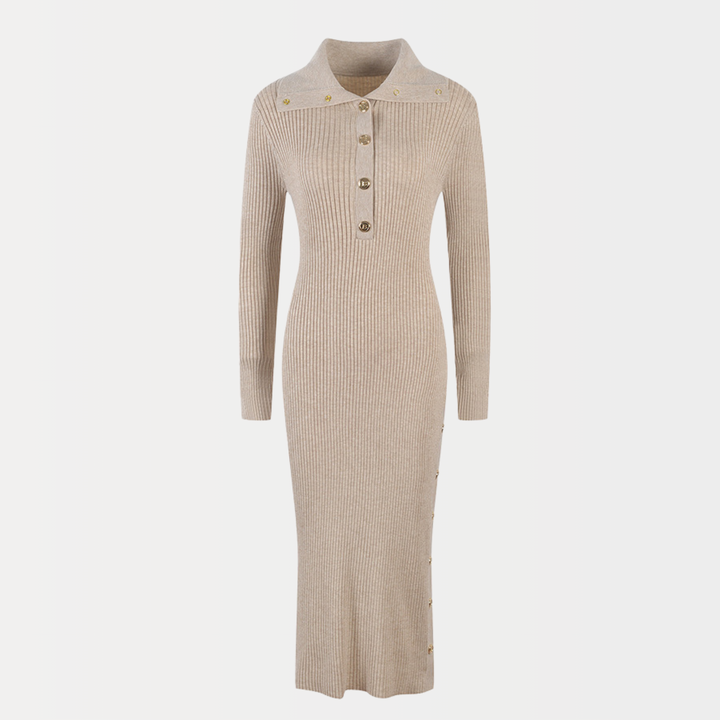 Cozy Ribbed Midi Dress