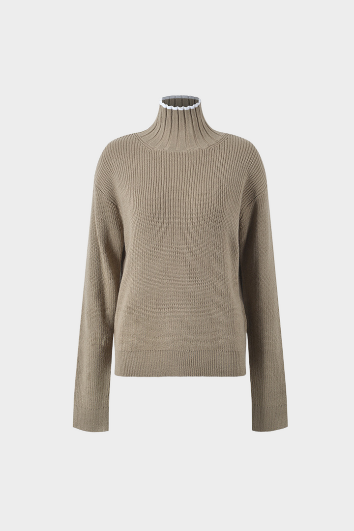 Soft Wool High neck Knit Sweater