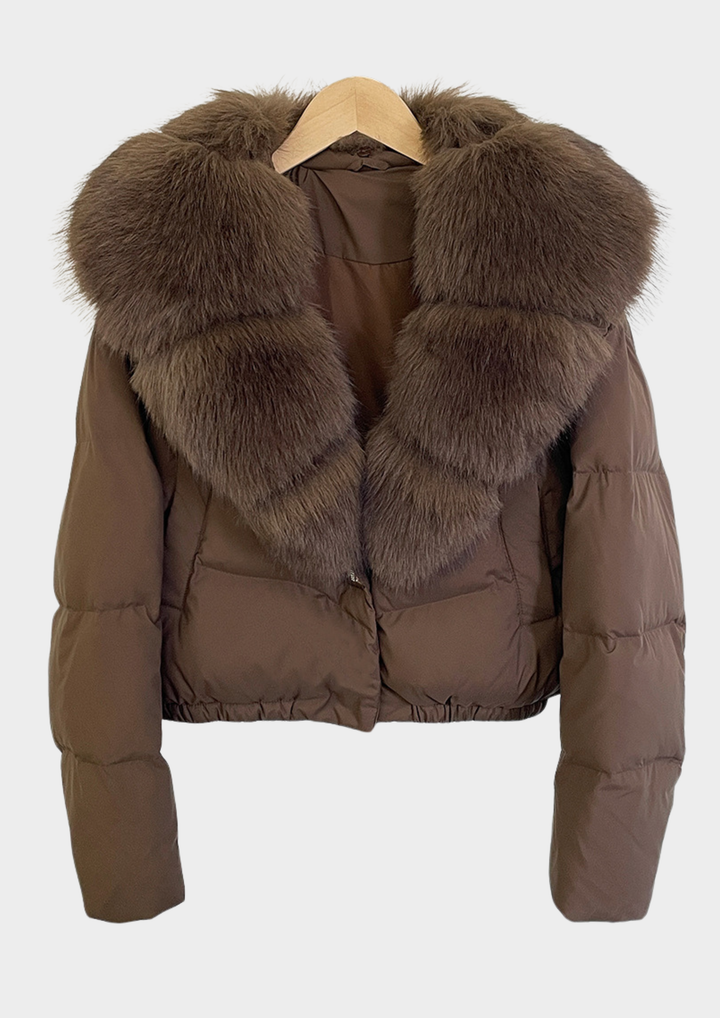 Fox Fur Collar Down Jacket