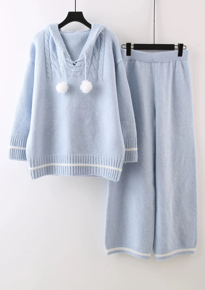 Celine Comfy Hooded Knit Set
