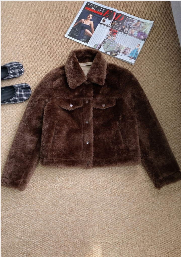 Silva Warm Detachable Plush Lapel Jacket