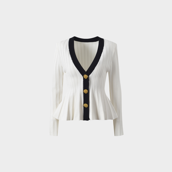 Elegant Contrast Top