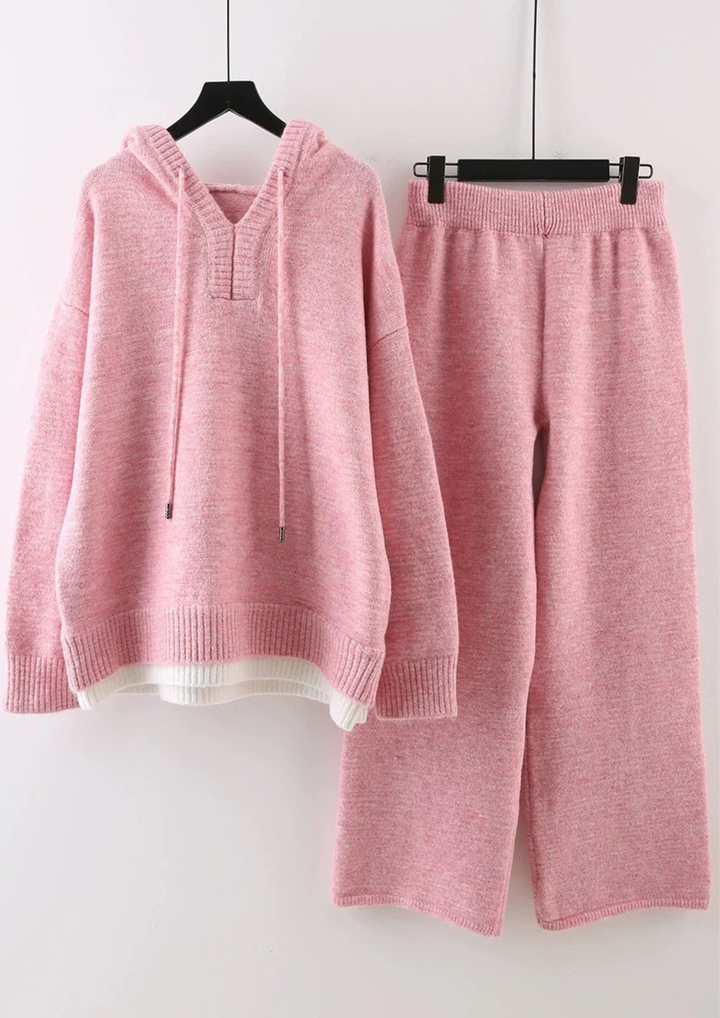 Comfy Yara Wide Leg Knit Loose Set