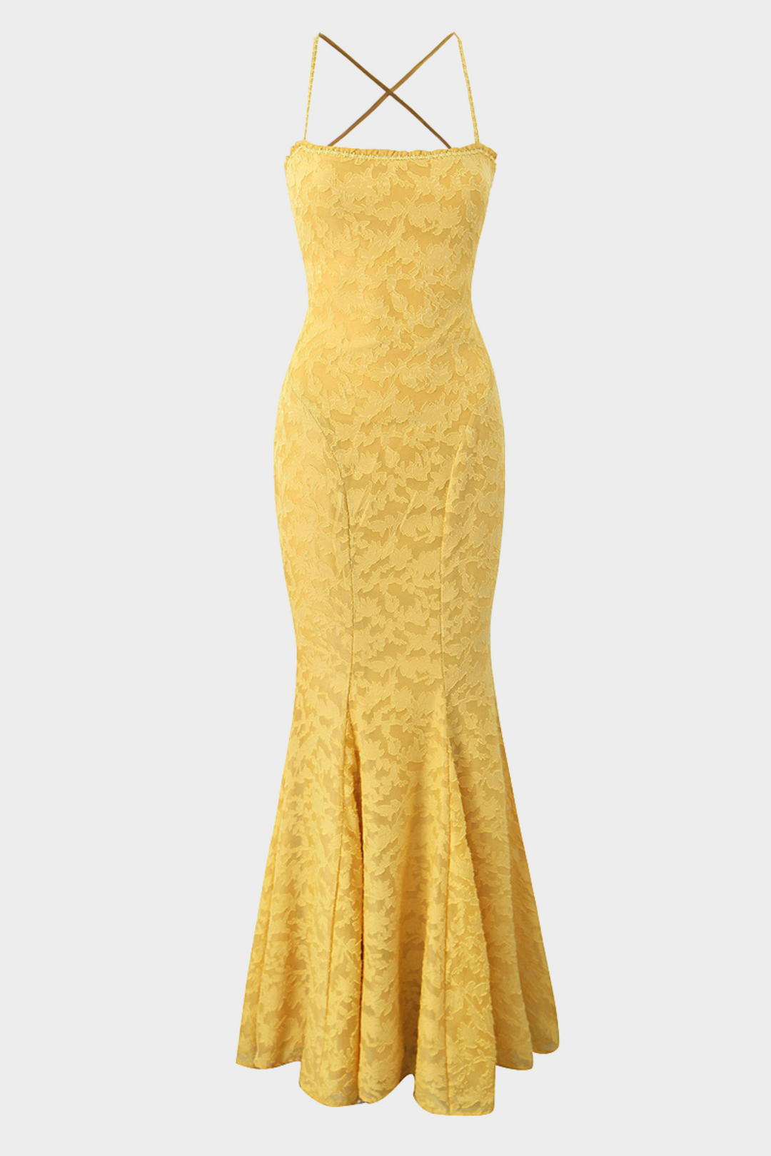 Lily - Backless Lace Up Mermaid Maxi Dress