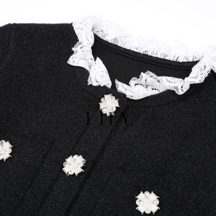 Royale Knit Pearl Belted Mini Dress