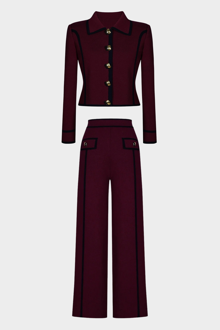 Signature luxe Line Knit Ensemble Set