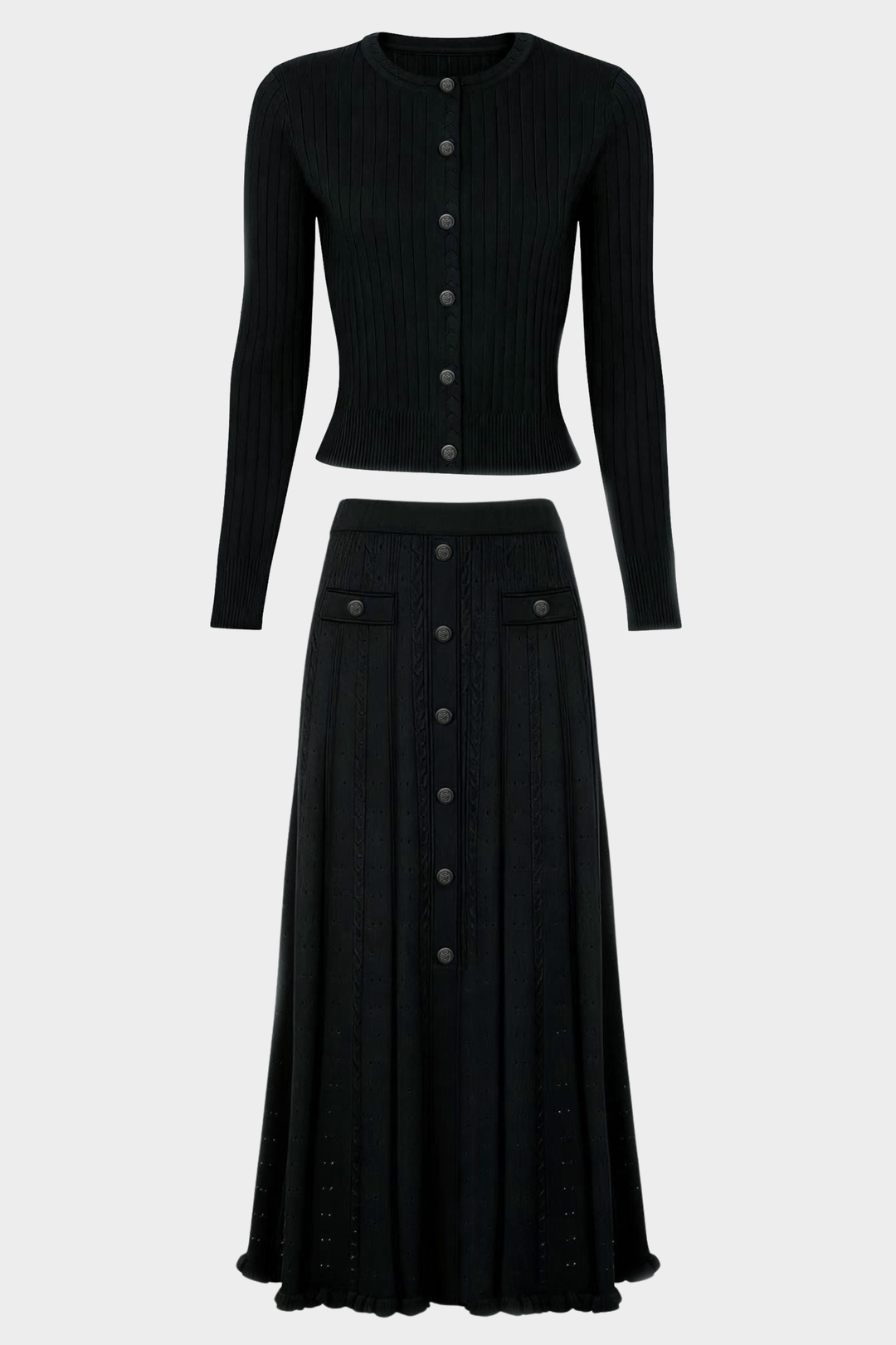 Signature Viscose Knit Round Neck Maxi Set