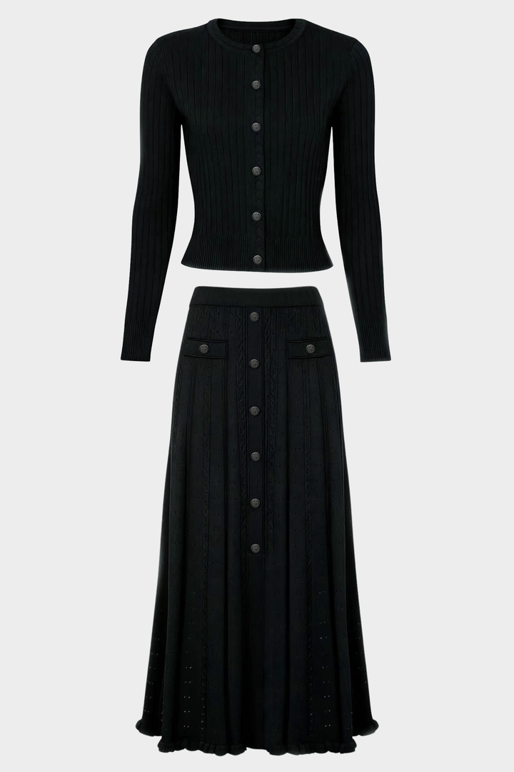 Signature Viscose Knit Round Neck Maxi Set