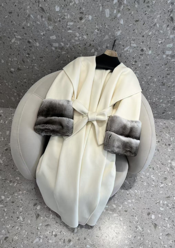 Amara Rabbit Fur Cashmere Coat