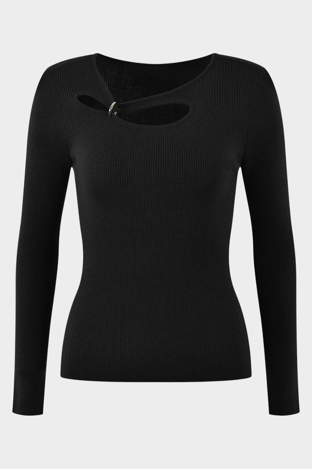 Basic Hollow Slim Wool Knit Top