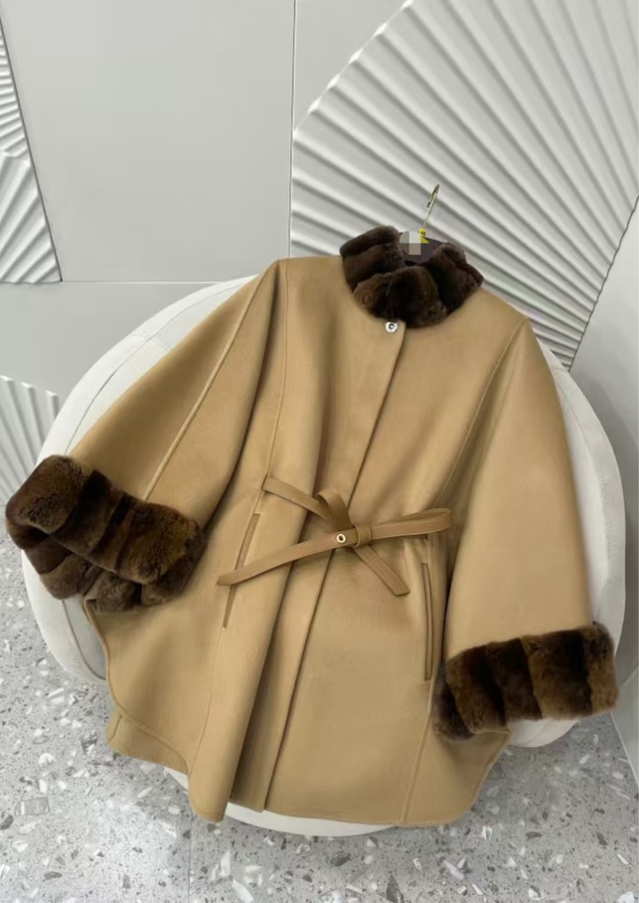 Amélie Mink Cashmere Cloak Coat